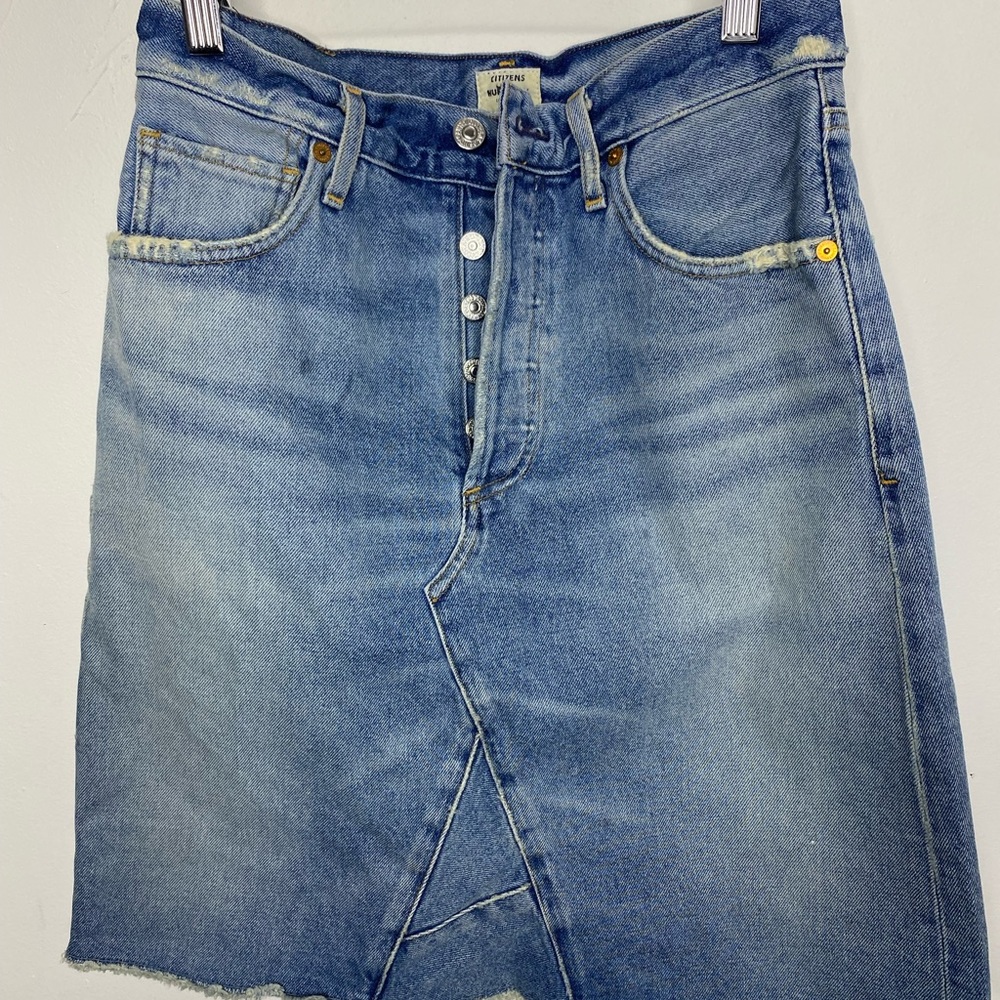 Citizens of Humanity Premium Vintage COH Button Fly Denim Skirt Size 27